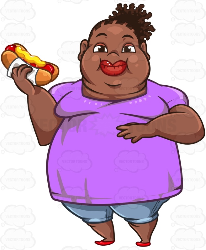 woman cartoon character Fat